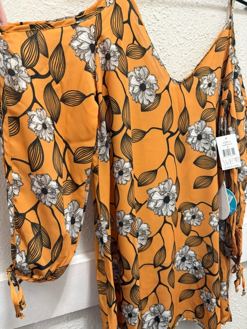 WET Swim Coverup Up Dress in Marigold NWT Small
